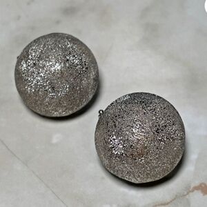Florentine Finish Large Button Studs With Clip 18 K Gold by Carolina Bucci
